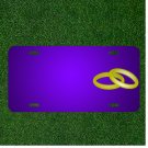 Custom Personalized License Plate With Add Names To Rings Wedding Marriage