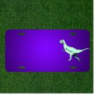 Custom Personalized License Plate With Add Names To Dinosaur Green Running