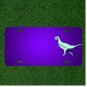 Custom Personalized License Plate With Add Names To Dinosaur Green Running