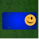 Custom Personalized License Plate With Add Names To Smiley Wink Emoticon