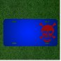 Custom Personalized License Plate With Add Names To Skull Crossbones Red