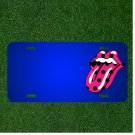 Custom Personalized License Plate With Add Names To Fuchsia Mouth Tongue