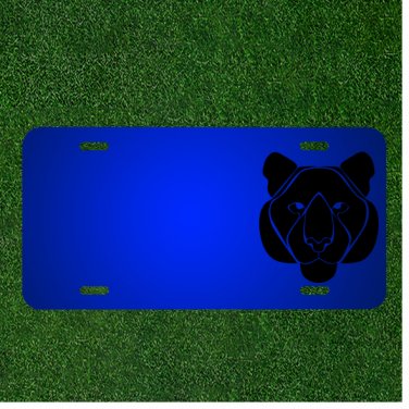 Custom Personalized License Plate With Add Names To Tiger Vector Black