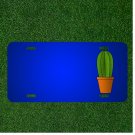 Custom Personalized License Plate With Add Names To Cactus Green Plant