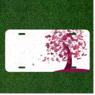 Creative License Plate Auto Tag With Tree Made Out Of Hearts Design
