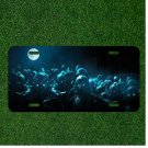 Custom Personalized License Plate Auto Tag With Creepy Blue Eyed People Design