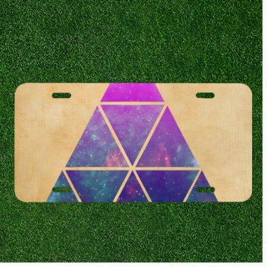 Custom Personalized License Plate Auto Tag With Amazing Purple Sky Fancy Design
