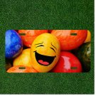 Custom Personalized License Plate Auto Tag With Colorful Eggs With Smiley Emoji