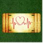 Custom Personalized License Plate Auto Tag With Fancy Red Heart Design Outline
