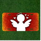 Custom Personalized License Plate Auto Tag With Amazing White Halo Angel Design
