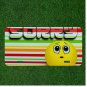 Custom Personalized License Plate Auto Tag With Sorry Emoji Face Colorful Design