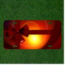 Custom Personalized License Plate Auto Tag With Red Ribbon Sunset Design NEW