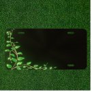 Custom Personalized License Plate Tag With With Green Leaves Design Add Names