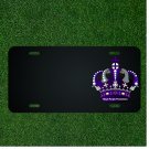 Custom Personalized License Plate With Add Names To Purple Crown Design NEW