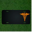 Custom Personalized License Plate With Add Names To Orange Medical Symbol NEW