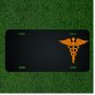 Custom Personalized License Plate With Add Names To Orange Medical Symbol NEW