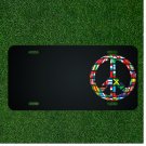 Custom Personalized License Plate With Add Names To Country Flags Peace Symbol