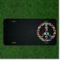 Custom Personalized License Plate With Add Names To Country Flags Peace Symbol