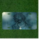 Custom Personalized License Plate Auto Tag With Jesus And Cross Design NEW