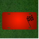 Custom Personalized License Plate With Add Names To Checkered Flag Start Stop