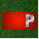 Custom Personalized License Plate With Add Names To P Letter Alphabet Silver