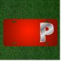 Custom Personalized License Plate With Add Names To P Letter Alphabet Silver