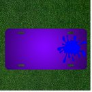 Custom Personalized License Plate With Add Names To Ink Blue Splash Watery