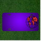 Custom Personalized License Plate With Add Names To Globe Earth Sphere Round