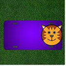 Custom Personalized License Plate With Add Names To Head Circle Stripes Tiger