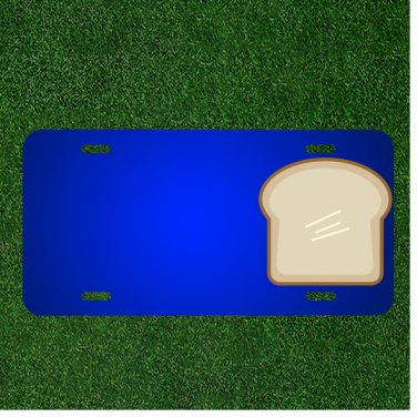 Custom Personalized License Plate With Add Names To Bread Food Fresh Bakery