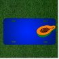 Custom Personalized License Plate With Add Names To Papaya Fruit Halved Fresh