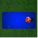 Custom Personalized License Plate With Add Names To Rose Fiery Love Valentine
