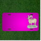 Custom Personalized Car License Plate With Add Names To Gray Sheep Standing