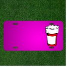 Custom Personalized Car License Plate With Add Names To Cup Red Bottle