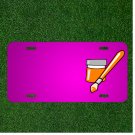 Custom Personalized Car License Plate With Add Names To Paint Brush Orange