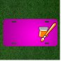 Custom Personalized Car License Plate With Add Names To Paint Brush Orange