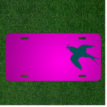 Custom Personalized Car License Plate With Add Names To Swallow Martin Nesting