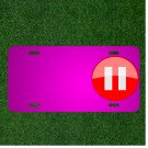 Custom Personalized Car License Plate With Add Names To Button Pause Stop