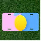 Custom Personalized License Plate Auto Tag With Yellow Lemon Design