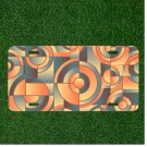 Custom Personalized Car License Plate With Background Abstract Orange Blue