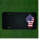 Custom Personalized License Plate With Add Names To American Flag Clinch Fist