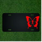 Custom Personalized License Plate With Add Names To Butterfly Fly Moth Red