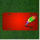 Custom Personalized License Plate With Add Names To Feather Ink Write Pen