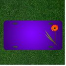 Custom Personalized License Plate With Add Names To Flower Orange Daisy Plant