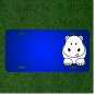 Custom Personalized License Plate With Add Names To Hippo Head Cartoon Cute