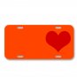 Hear Love Red Valentine Romance On License Plate Car Front Add Names