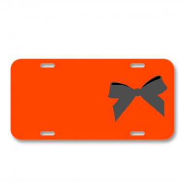 Ribbon Black Present Ribbon Ribbon On License Plate Car Front Add Names