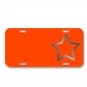 Star Favorite Bookmark Gray Grey On License Plate Car Front Add Names