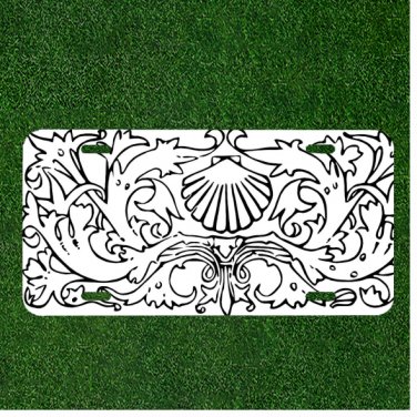 Decoration Flower Vase Leaf Leaves Custom Novelty License Plate Car Tag
