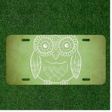 Background Owl Pattern Abstract Owl Custom Novelty License Plate Car Tag